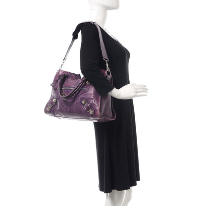 Balenciaga Agneau Giant 21 Silver Hardware City Raisin 2 of 23