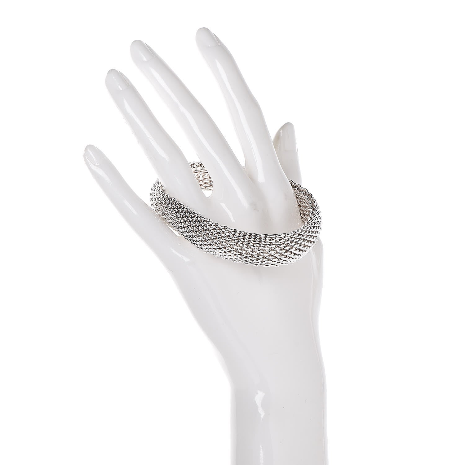 Tiffany Sterling Silver Somerset Mesh Bracelet 2 of 4