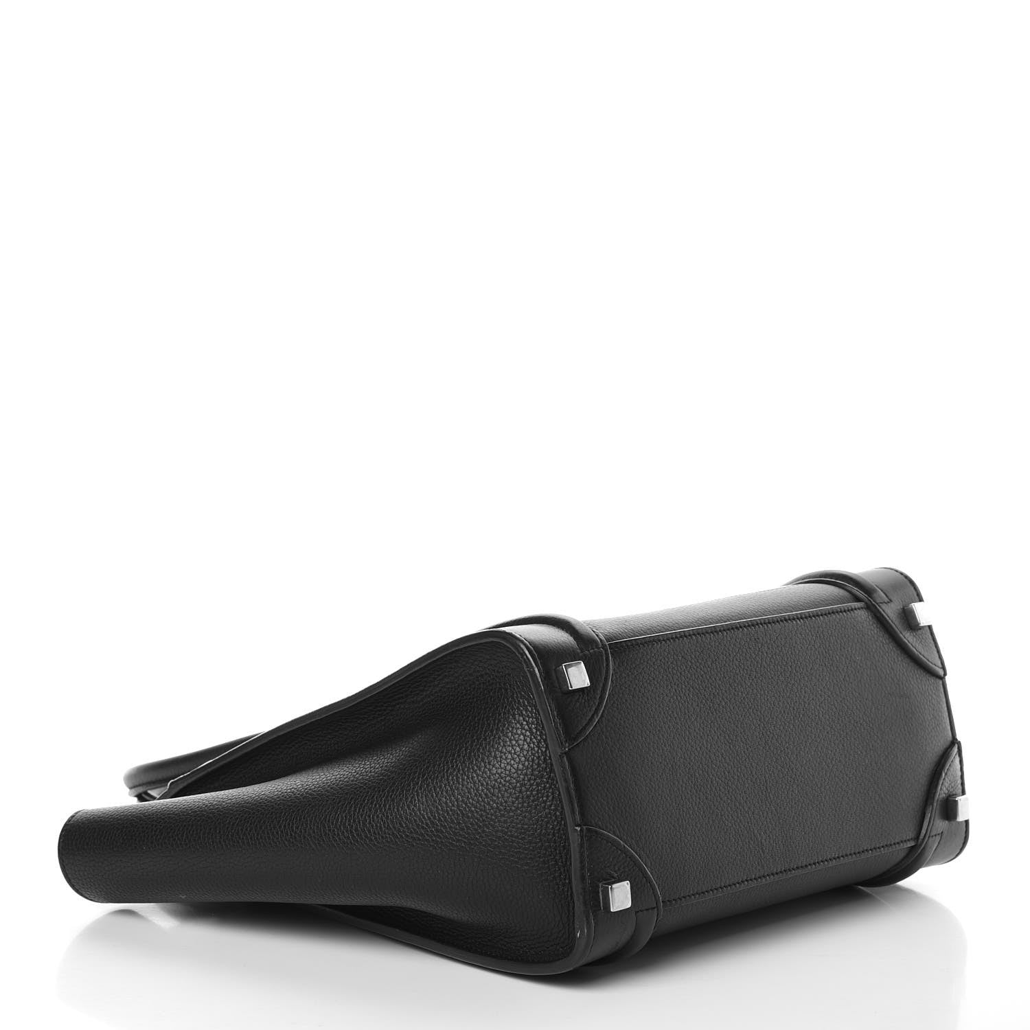 Celine Drummed Calfskin Micro Luggage Black 4 of 8