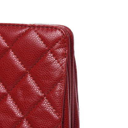 Chanel Caviar Quilted Large CC Clutch Red 11 of 13