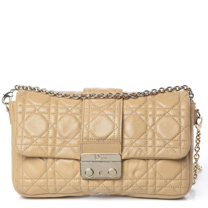 Christian Dior Lambskin Cannage New Lock Pouch Beige 1 of 11