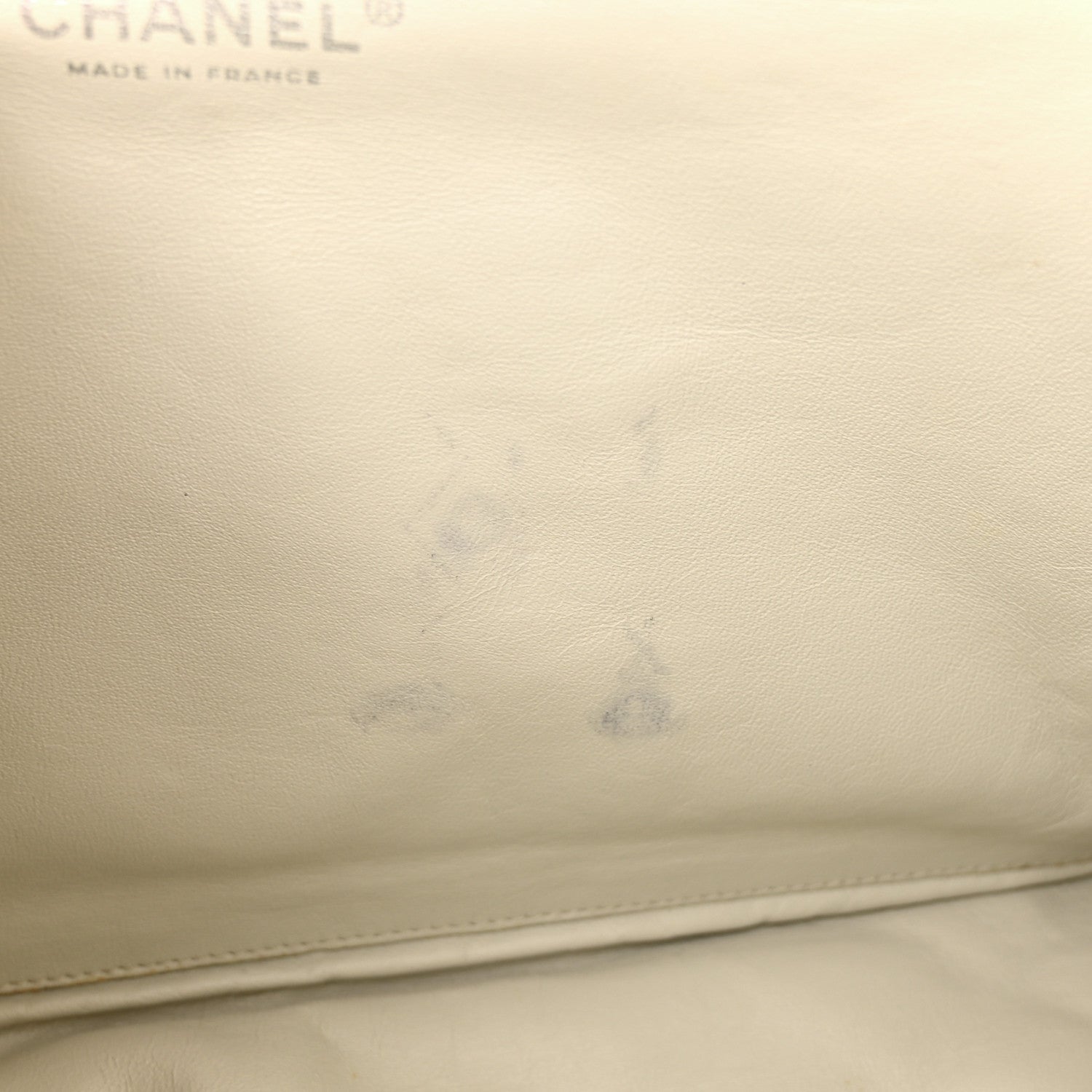Chanel Washed Caviar Quilted Maxi Single Flap White 12 of 13