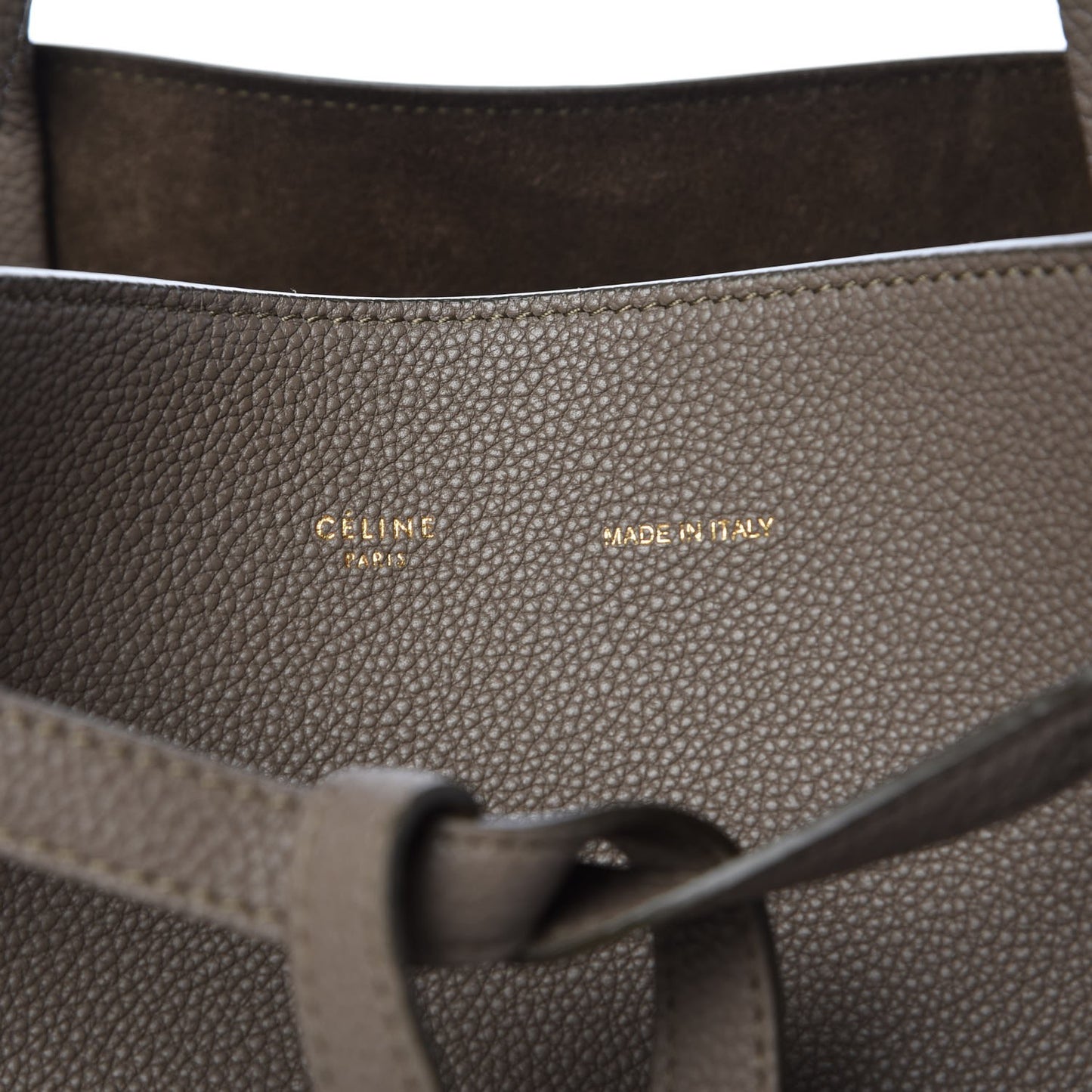 Soft Grained Calfskin Small Belt Cabas Phantom Taupe