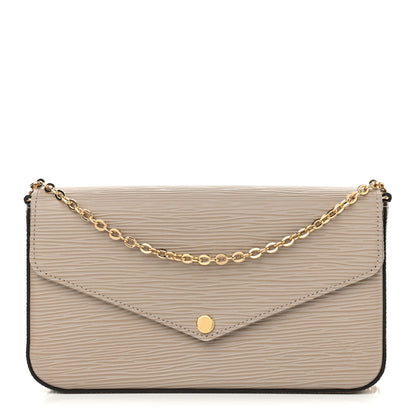 Louis Vuitton Epi Felicie Pochette Chain Wallet Galet 1 of 11