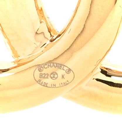 Chanel Metal Crystal Wheat CC Brooch Gold 3 of 4