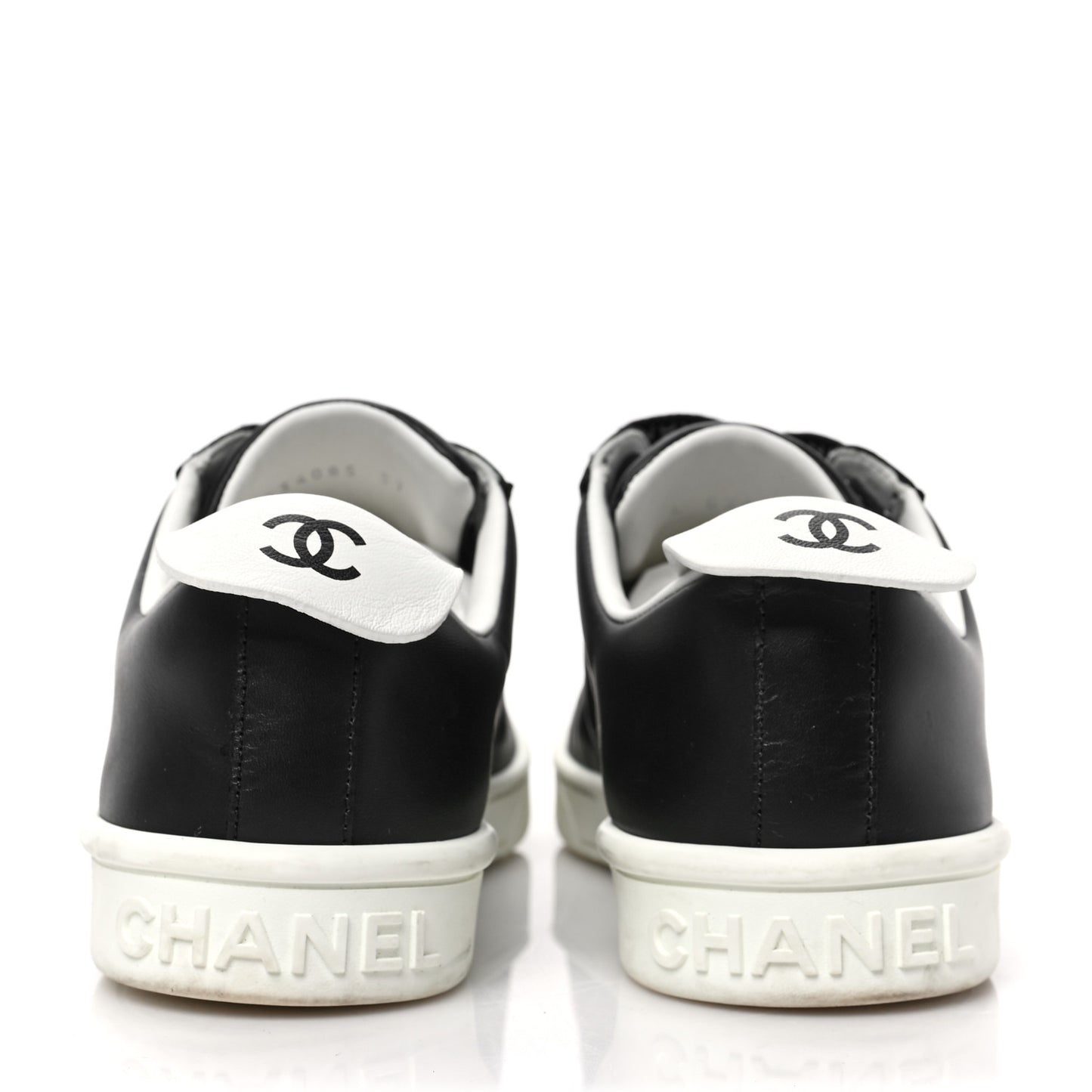 Calfskin CC Womens Sneakers 37 Black