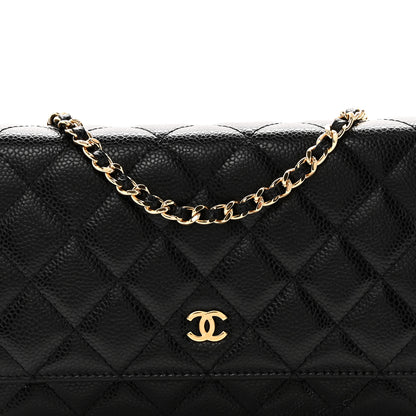 Chanel Caviar Quilted Wallet On Chain WOC Black 9 of 12