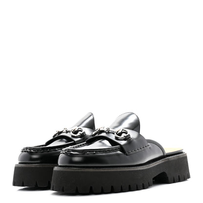 Gucci Magnum Calfskin Womens Horsebit Platform Mules 38.5 Black 3 of 11