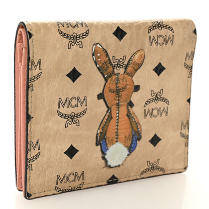 MCM Visetos Rabbit Bi-Fold Wallet Beige 3 of 6