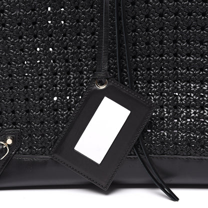 Balenciaga Veau Papier Woven A4 Tote Black 10 of 11