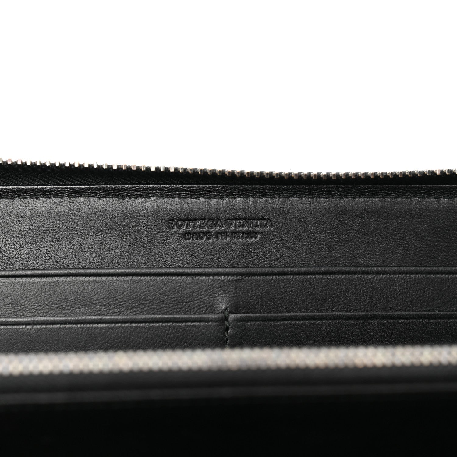 Bottega Veneta Nappa Intrecciato Zip Around Wallet Black 1881799