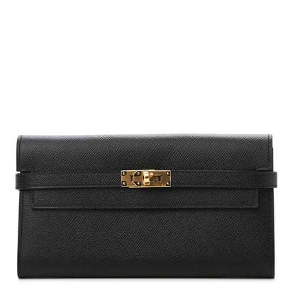 Hermes Epsom Kelly Longue Wallet Black 1 of 4
