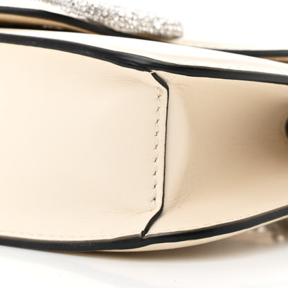 Valentino Garavani Calfskin Crystal Vlogo Small Loco Shoulder Bag Light Ivory 10 of 10