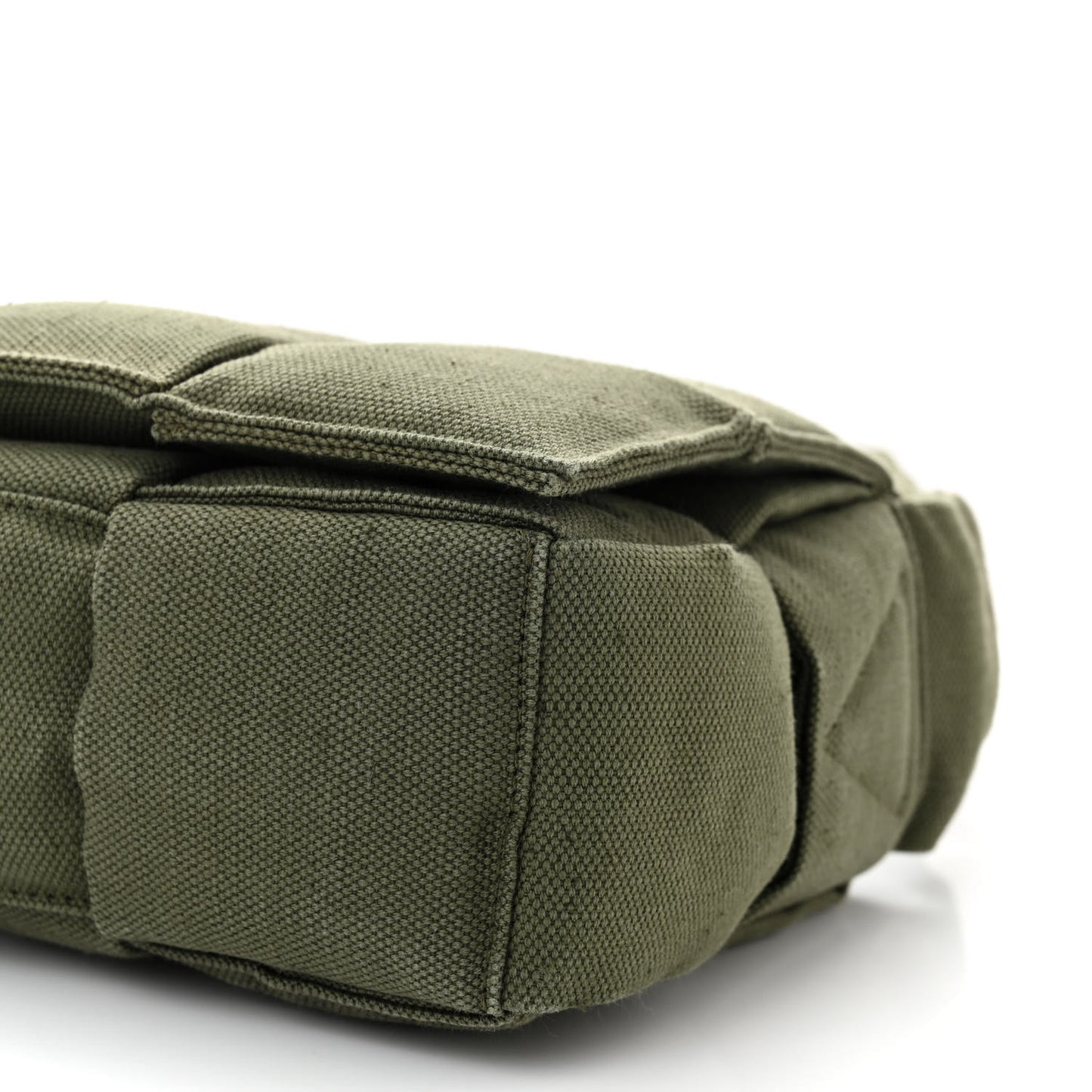 Canvas Intrecciato Padded Tech Cassette Belt Bag Crocodile