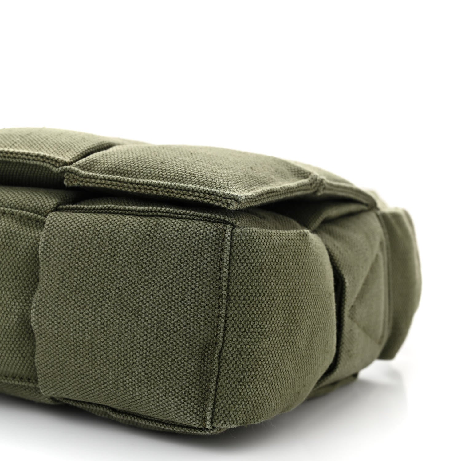 Bottega Veneta Canvas Intrecciato Padded Tech Cassette Belt Bag Crocodile 10 of 10