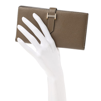 Hermes Epsom Bearn Gusset Wallet Etoupe 2 of 12