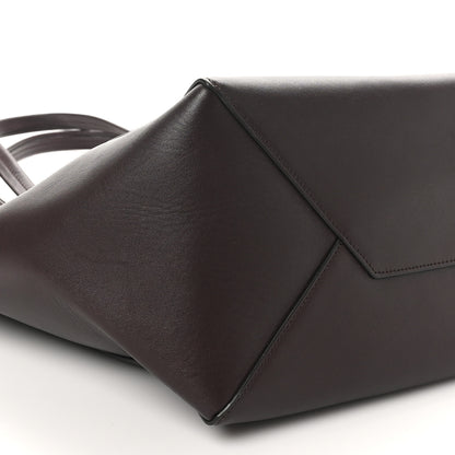 Celine Smooth Calfskin Small Tassel Cabas Phantom Burgundy Orange 8 of 9