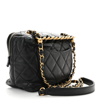 Chanel Calfskin Quilted Mini Bowling Bag Black 3 of 10