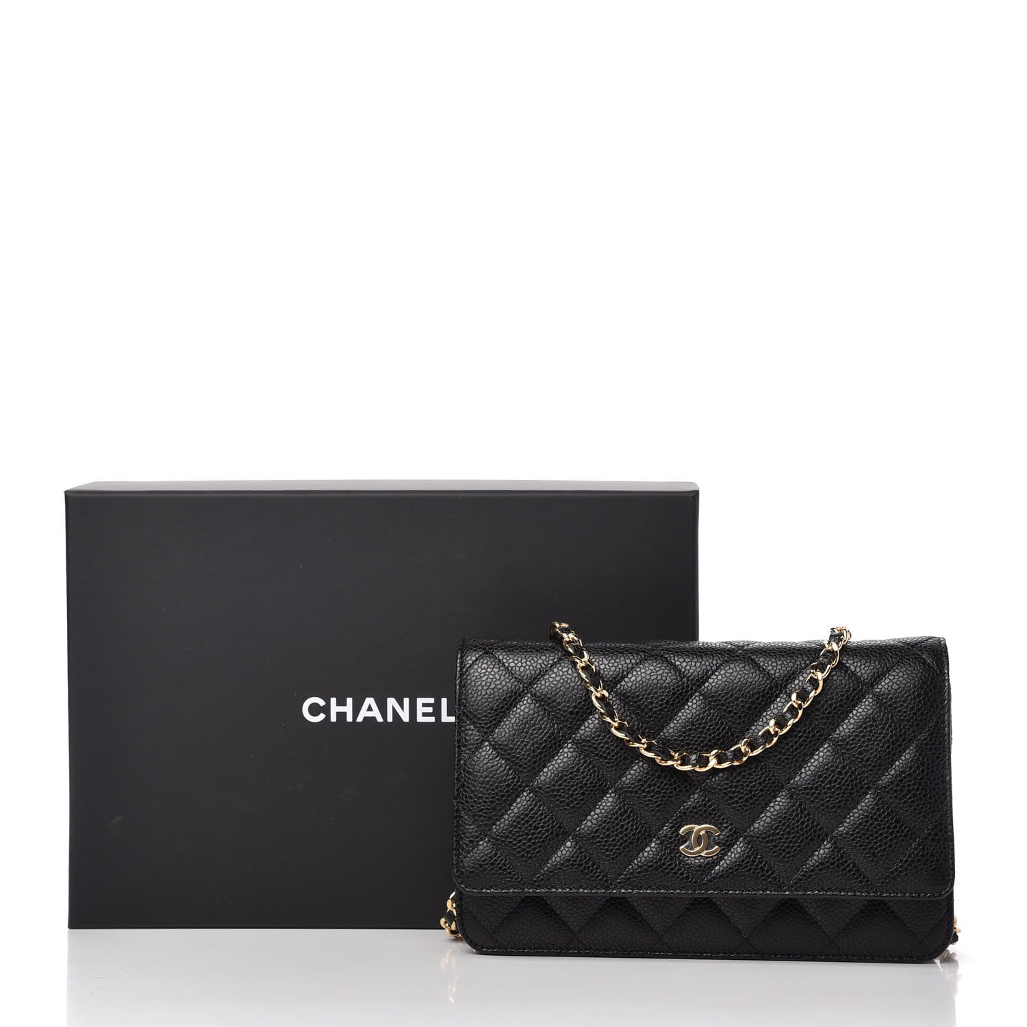 Chanel Caviar Quilted Wallet On Chain WOC Black 11 of 11