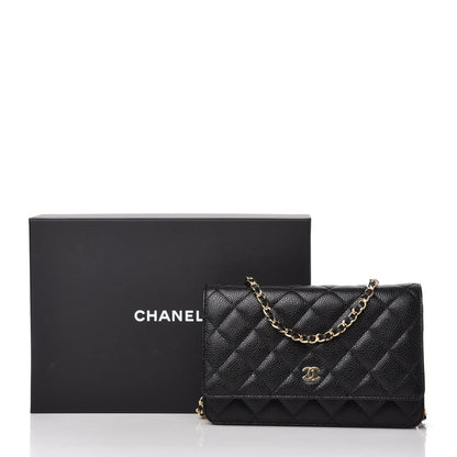 Chanel Caviar Quilted Wallet On Chain WOC Black 11 of 11