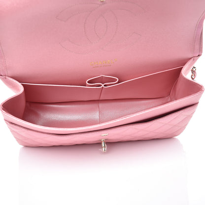 Chanel Iridescent Caviar Quilted Jumbo Double Flap Rose Pink 5 of 10
