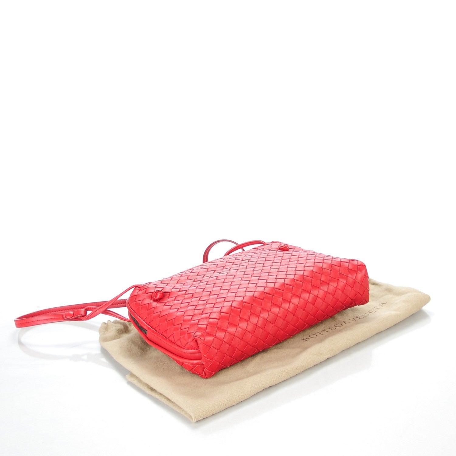 Bottega Veneta Nappa Intrecciato Pillow Crossbody Messenger Corniola 4 of 8