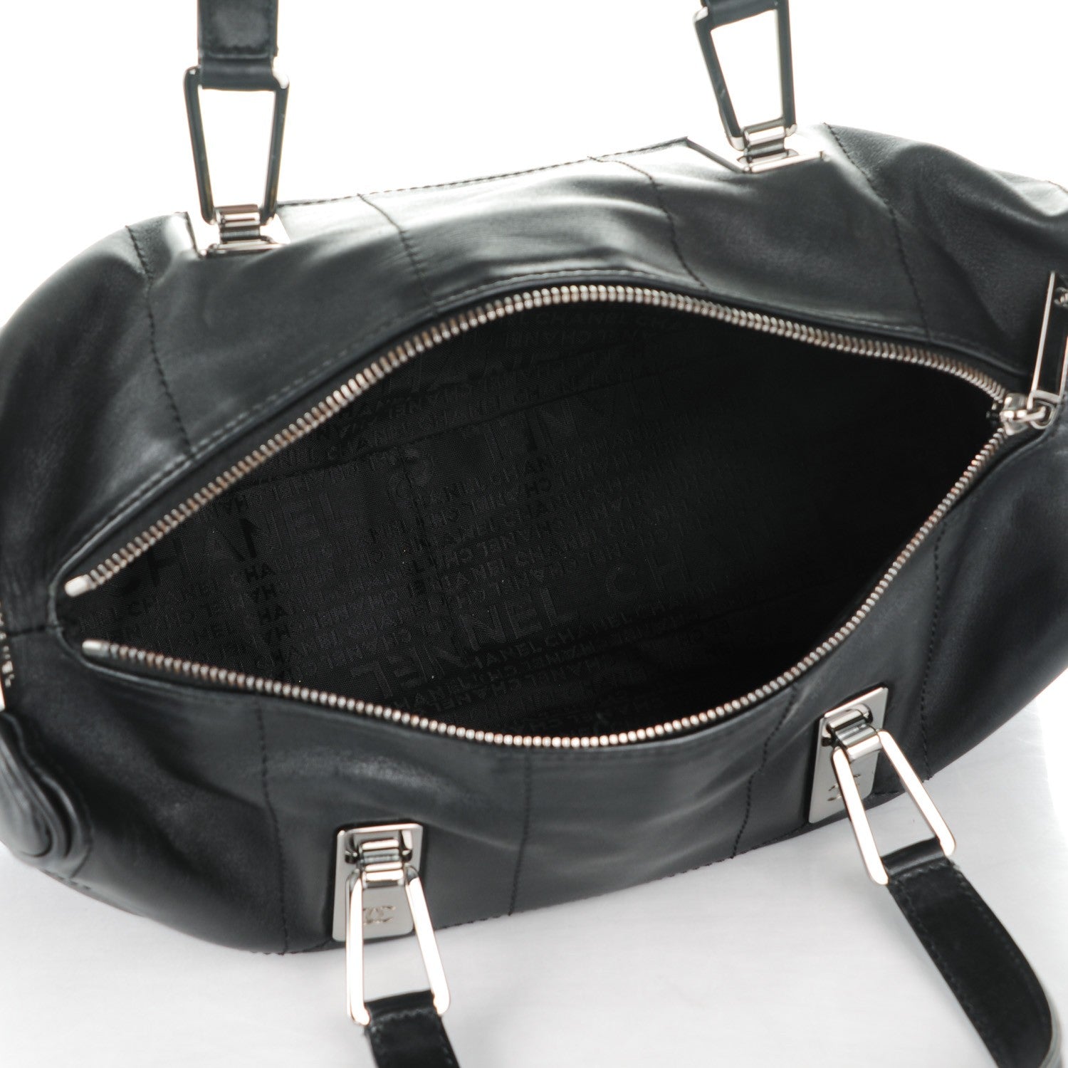 Chanel Lambskin Square Stitched Large Tote Black 5 of 6