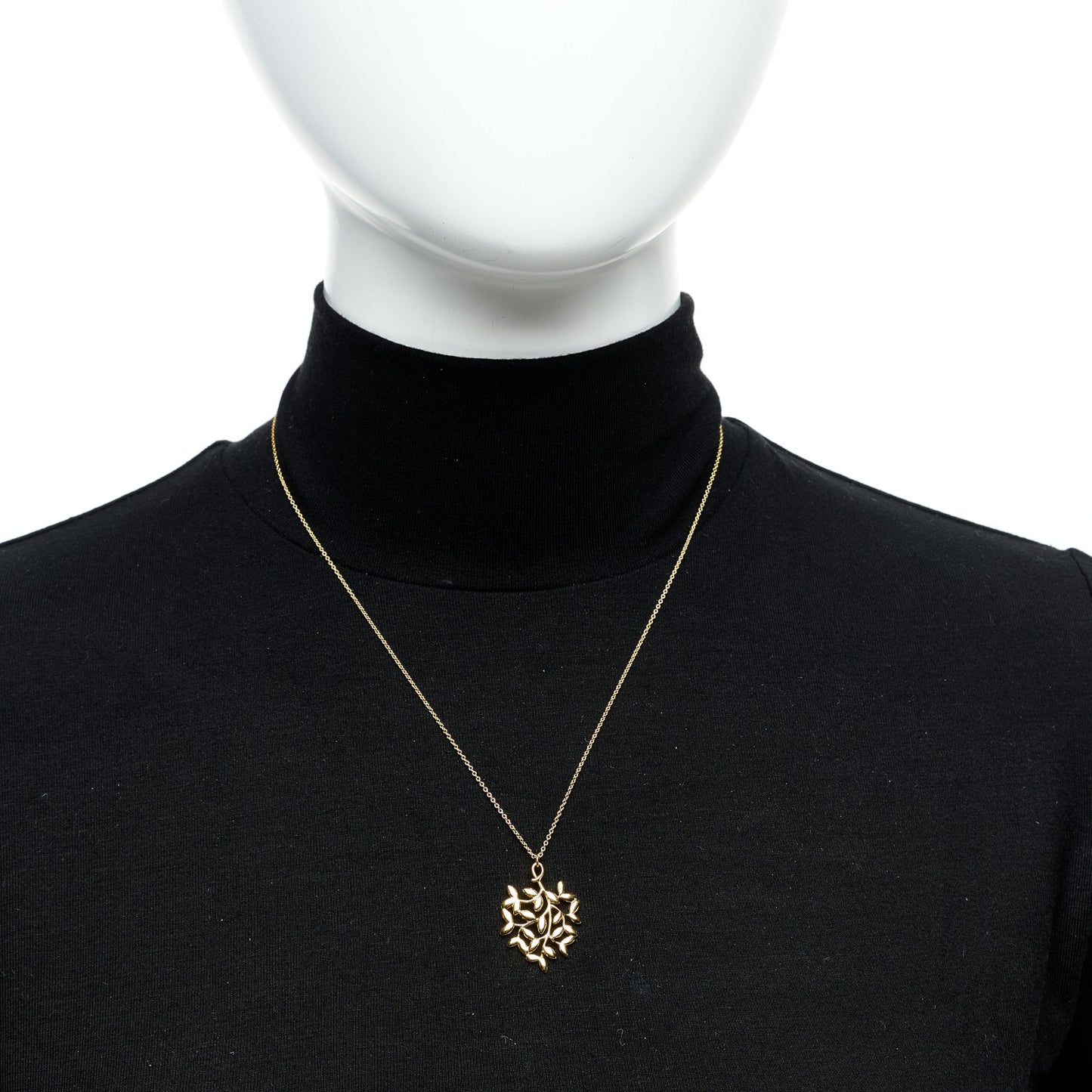 18K Yellow Gold Small Paloma Picasso Olive Leaf Pendant Necklace