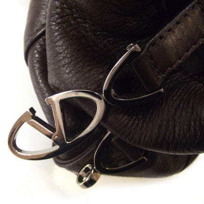 Valentino Garavani Leather Pleated Satchel Brown 8 of 8