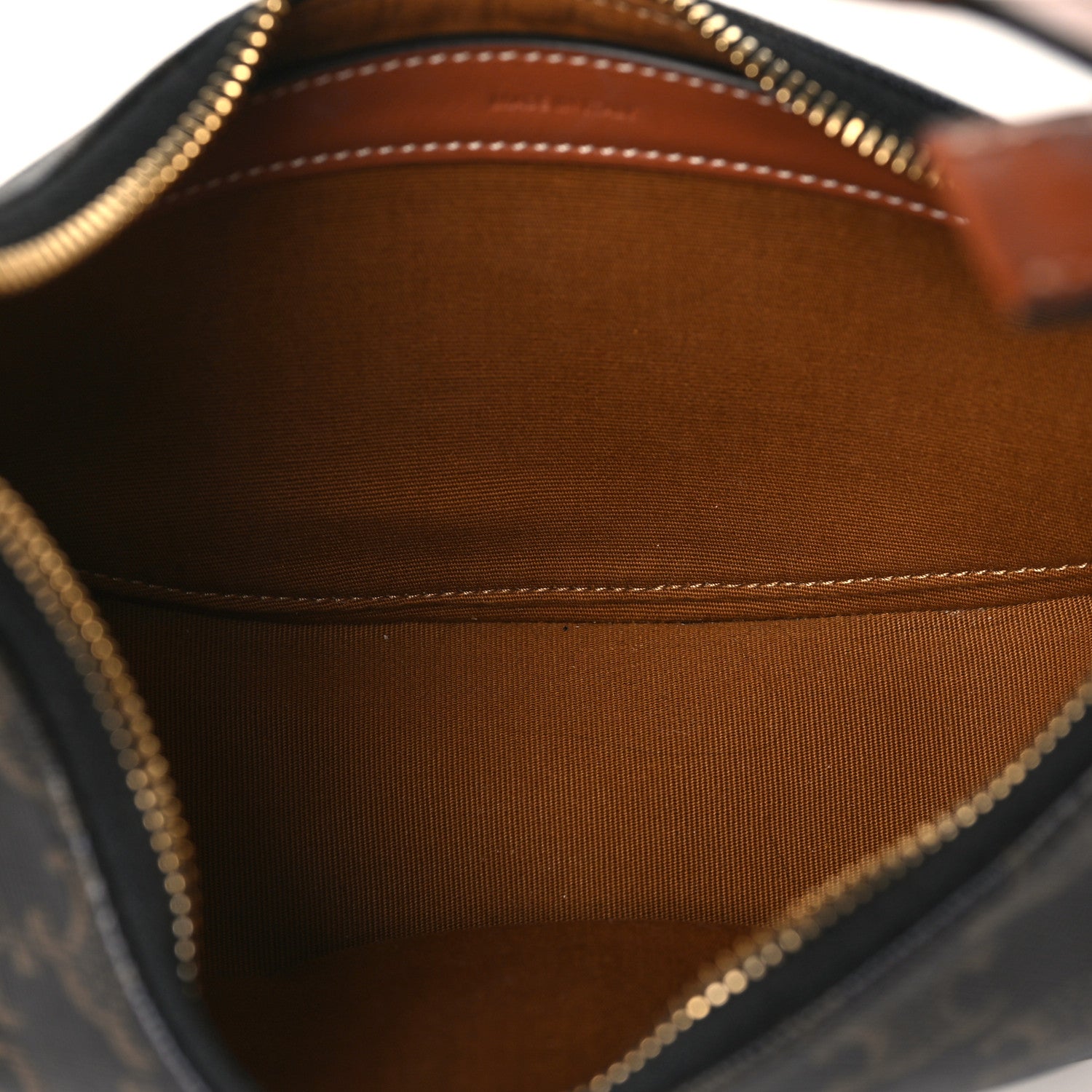 Celine Triomphe Canvas Calfskin Ava Shoulder Bag Tan 5 of 8