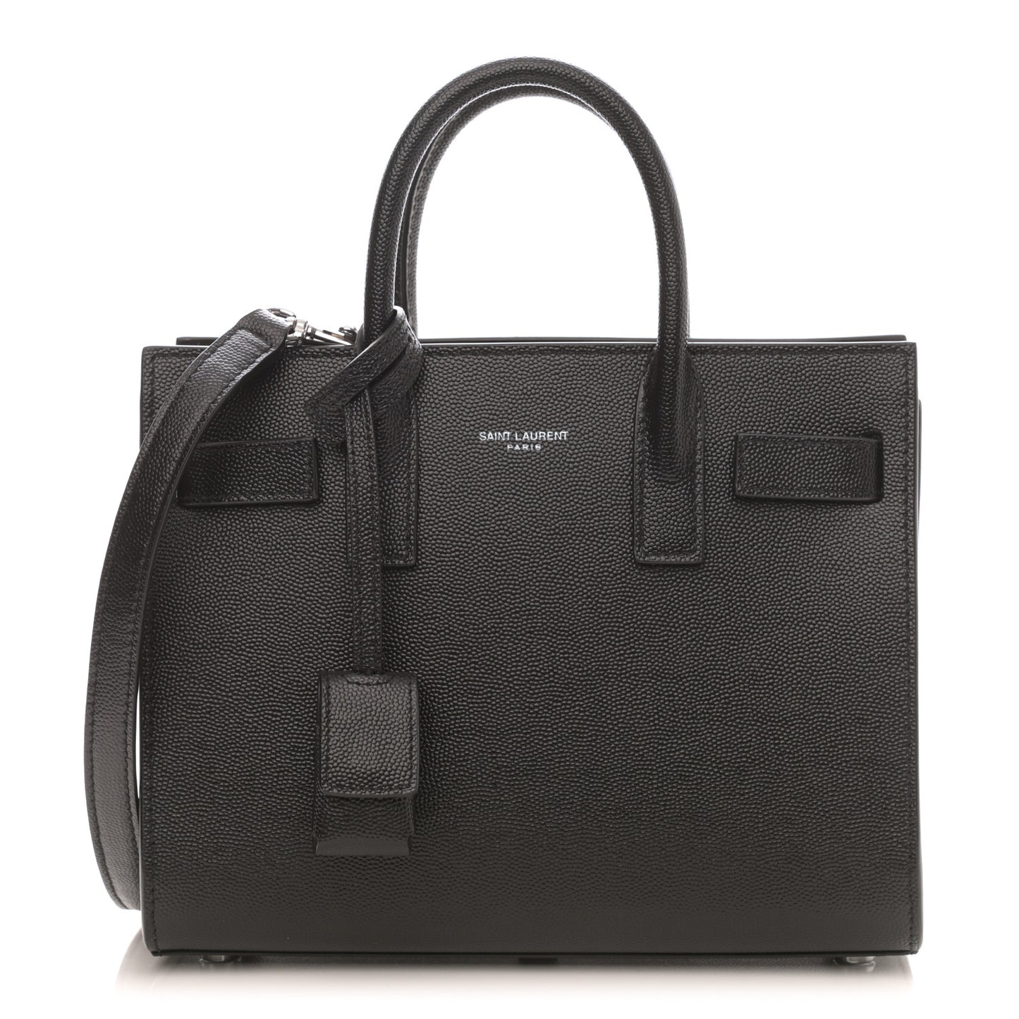 Grained Calfskin Nano Sac De Jour Black