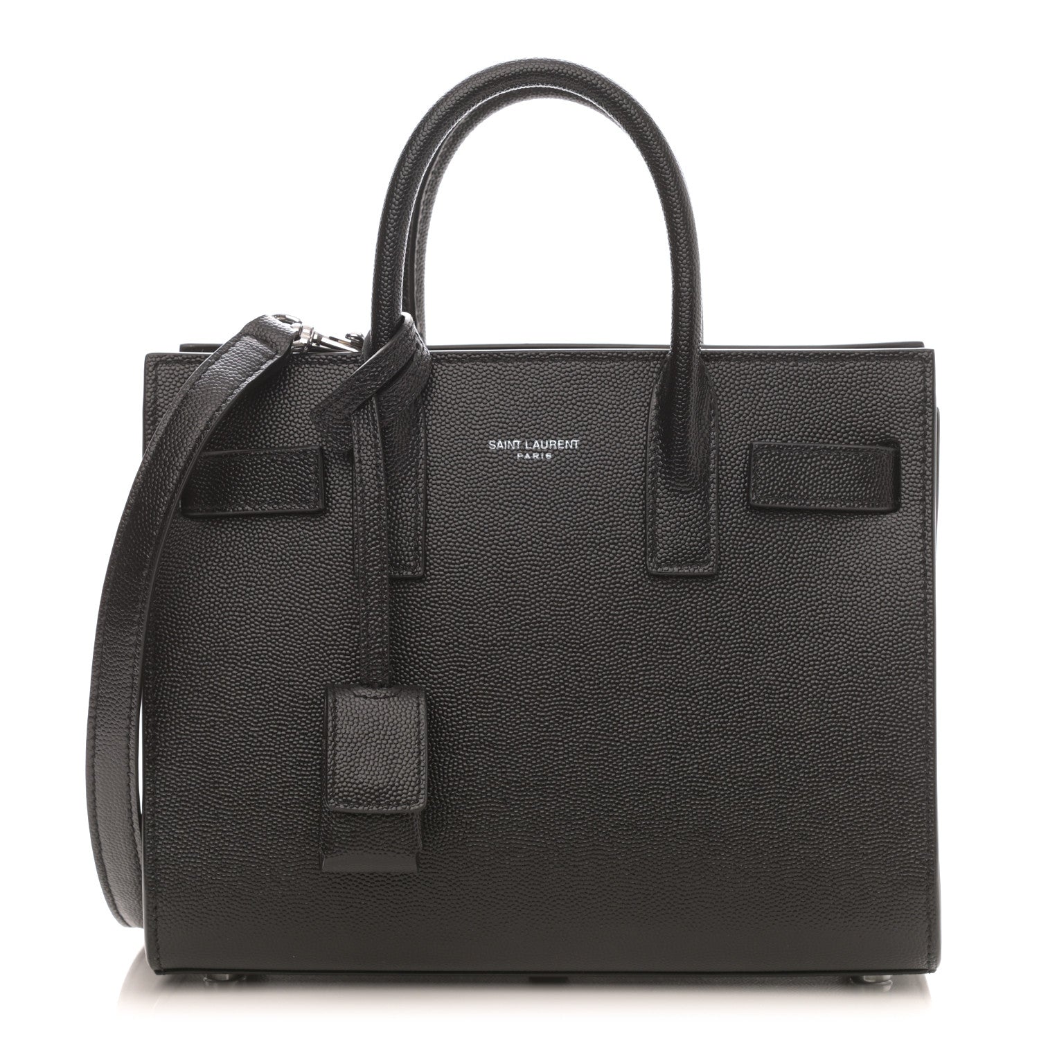 Saint Laurent Grained Calfskin Nano Sac De Jour Black 1 of 9