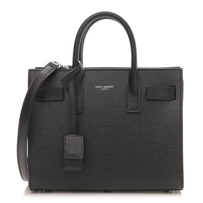 Saint Laurent Grained Calfskin Nano Sac De Jour Black 1 of 9