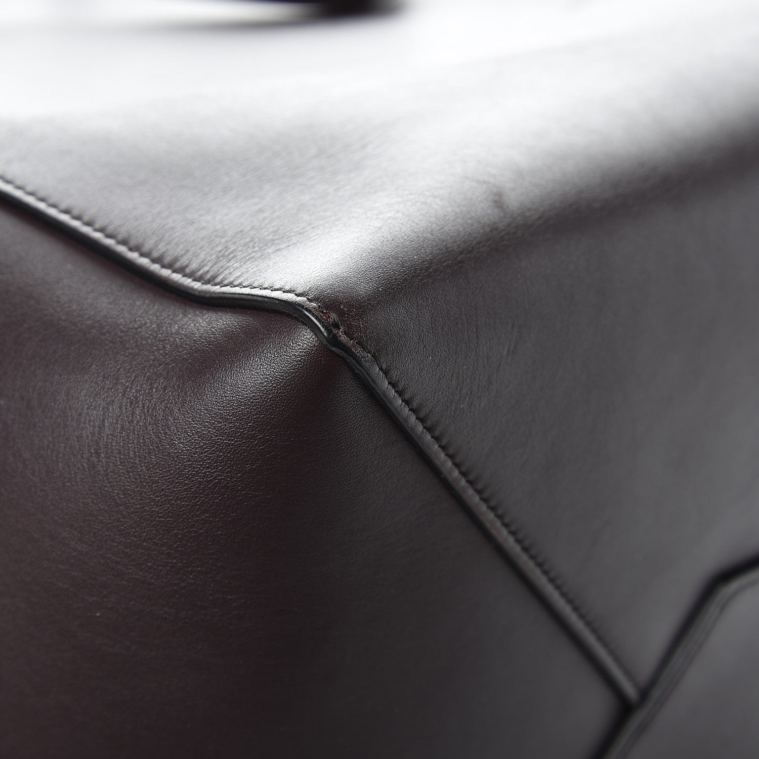 Celine Smooth Calfskin Medium Belt Cabas Phantom Dark Brown 12 of 13