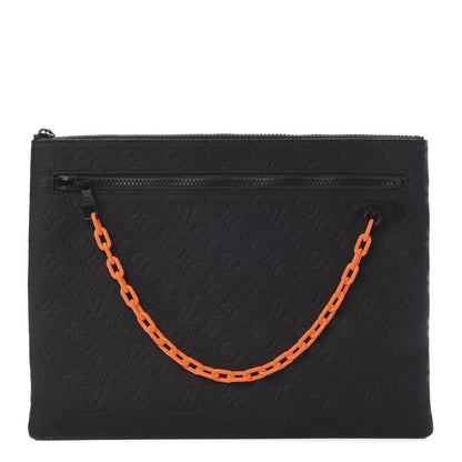 Louis Vuitton Taurillon Monogram Solar Ray A4 Pouch Black 1 of 7