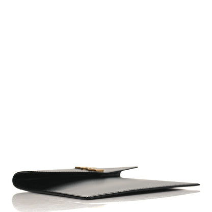 Saint Laurent Smooth Shiny Calfskin Monogram Uptown Baby Pouch Black 4 of 7