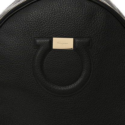 Salvatore Ferragamo Calfskin Gancio XL City Backpack Black 7 of 9