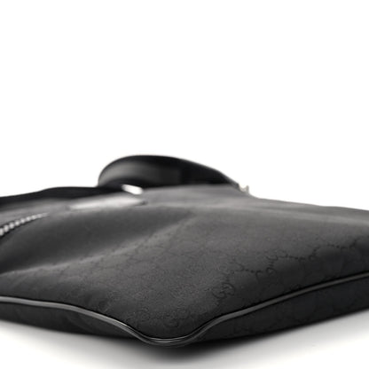 Gucci Nylon Monogram Medium Flat Messenger Bag Black 9 of 10