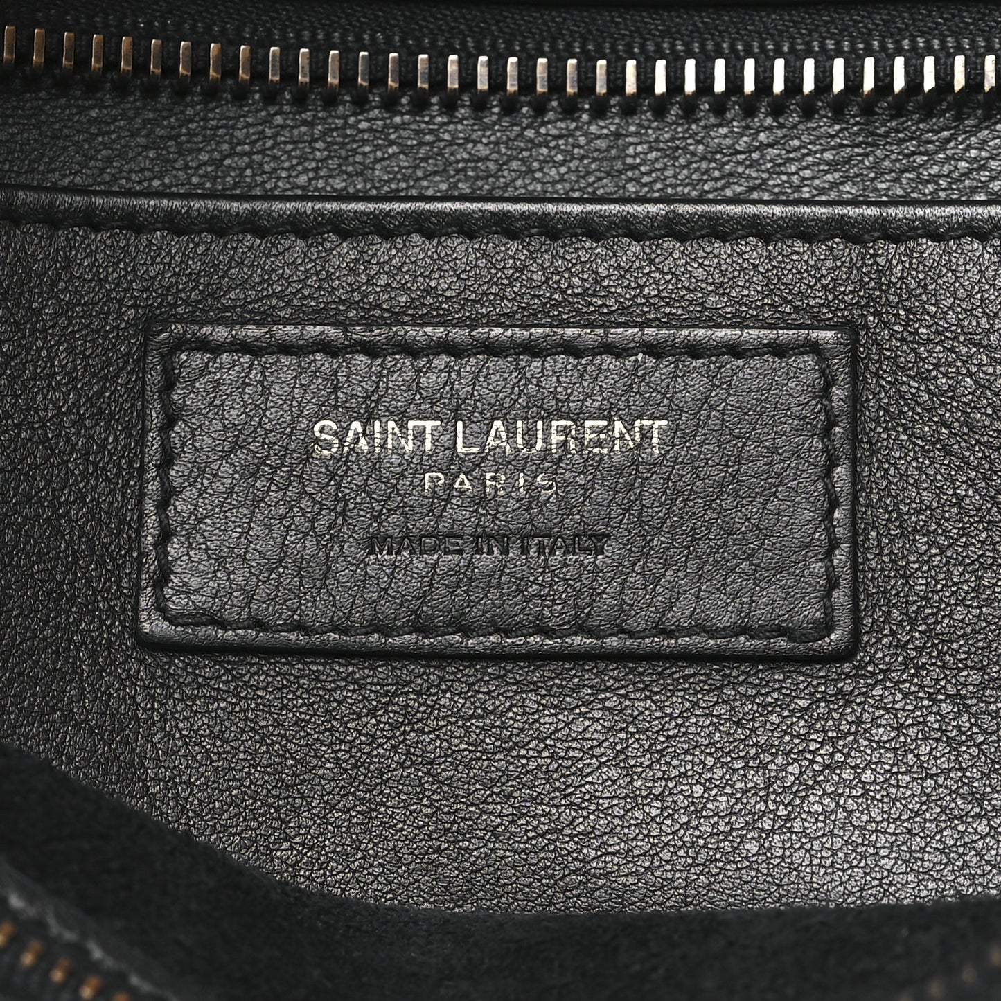 Smooth Calfskin Crocodile Embossed Baby Monogram Downtown Cabas Black