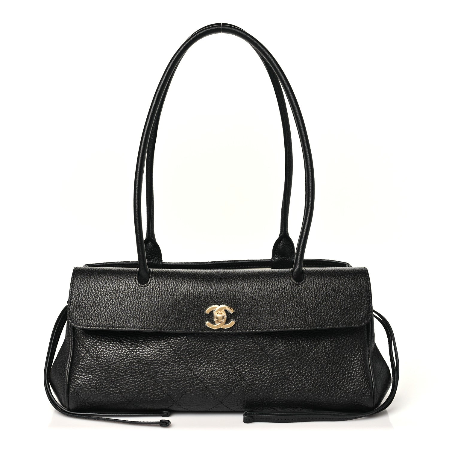 Chanel Grained Calfskin Stitched Urban Essentials Small Shopping Bag Black 1 of 10