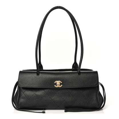 Chanel Grained Calfskin Stitched Urban Essentials Small Shopping Bag Black 1 of 10
