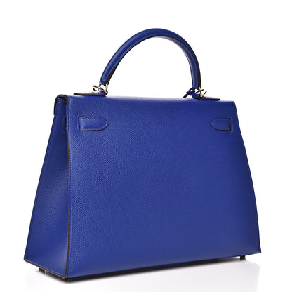 Hermes Epsom Horseshoe Kelly Sellier 32 Bleu Electrique Rose Sakura 3 of 31