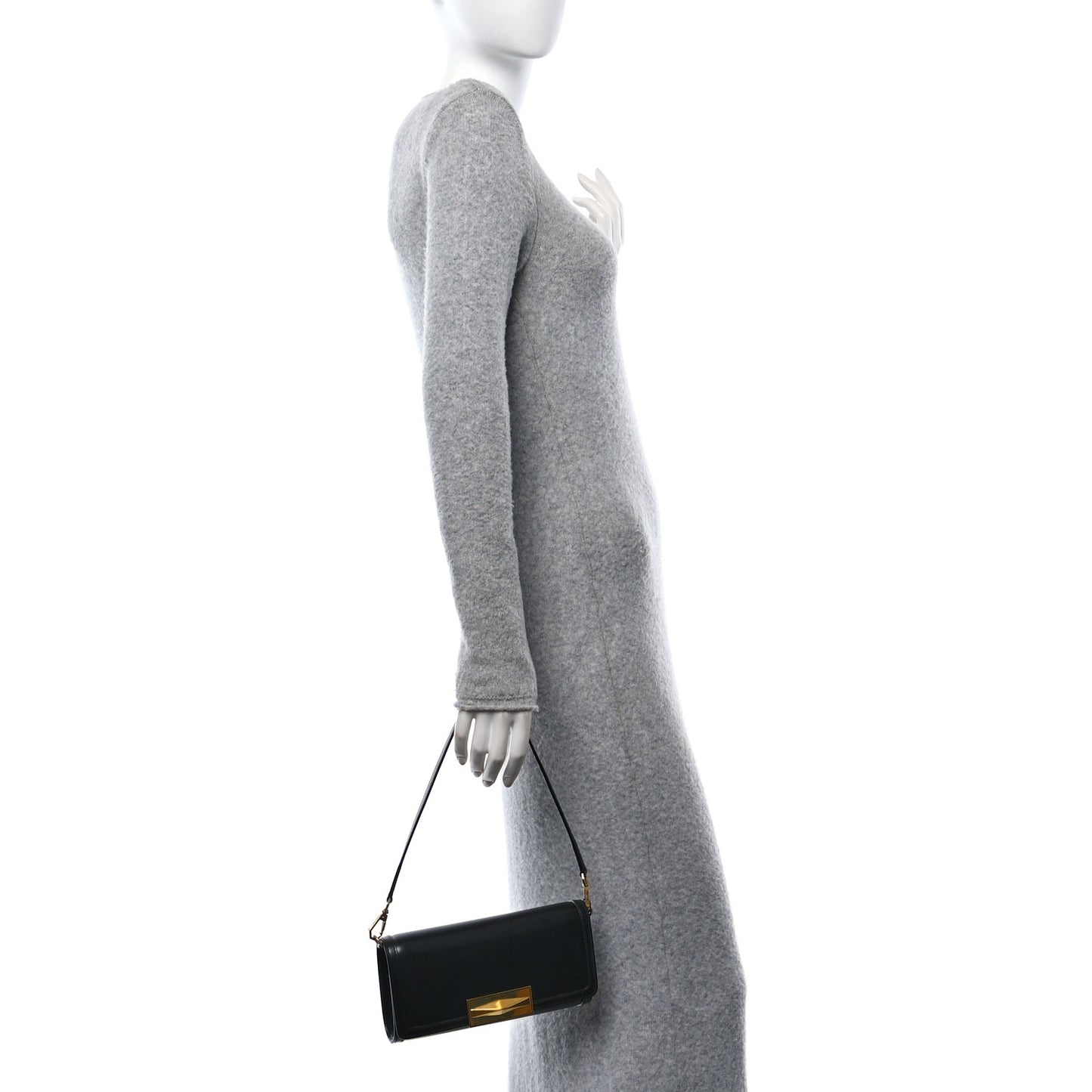 Calfskin Diamond Shoulder Bag Black