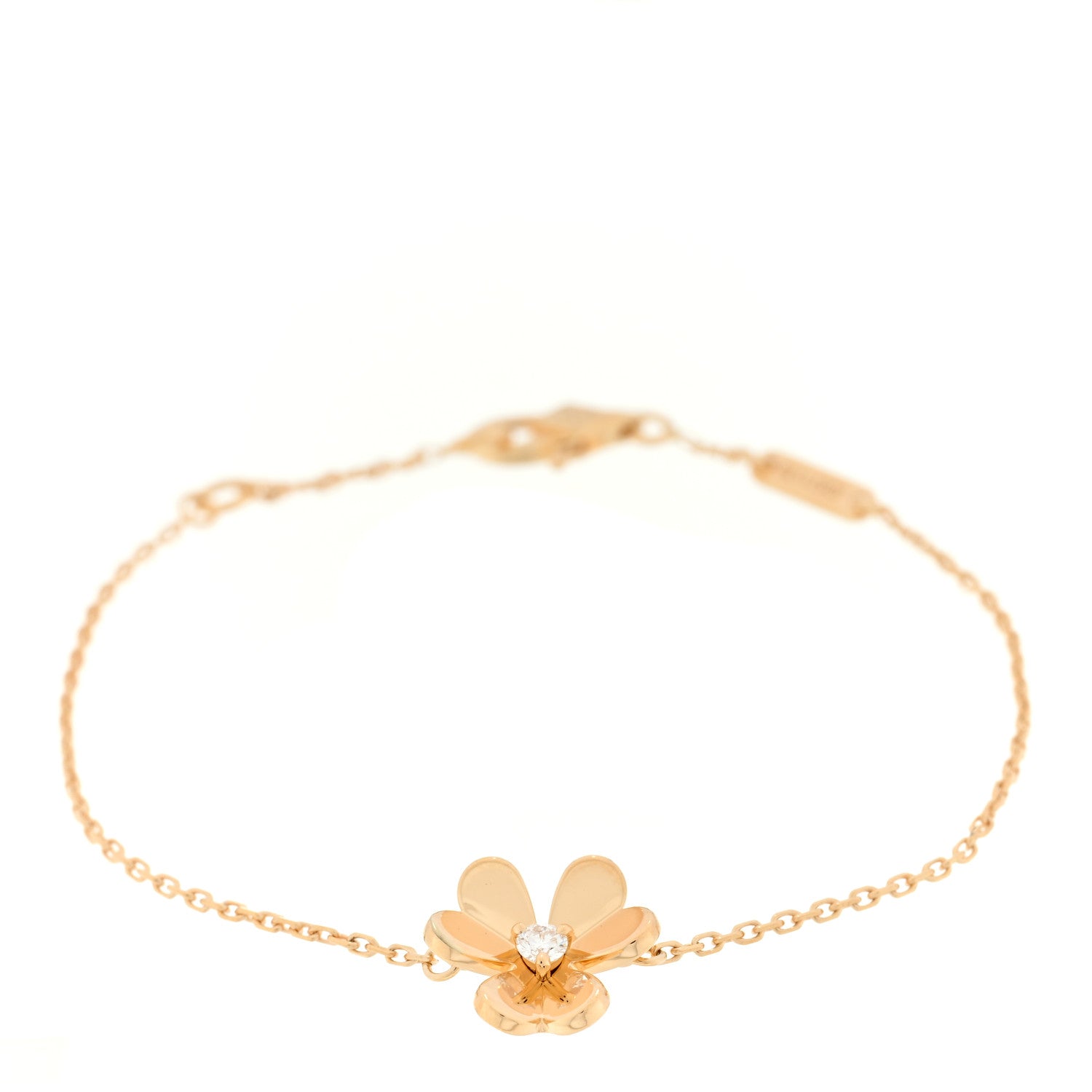 Van Cleef & Arpels 18K Yellow Gold Diamond Mini Frivole Bracelet 1 of 3