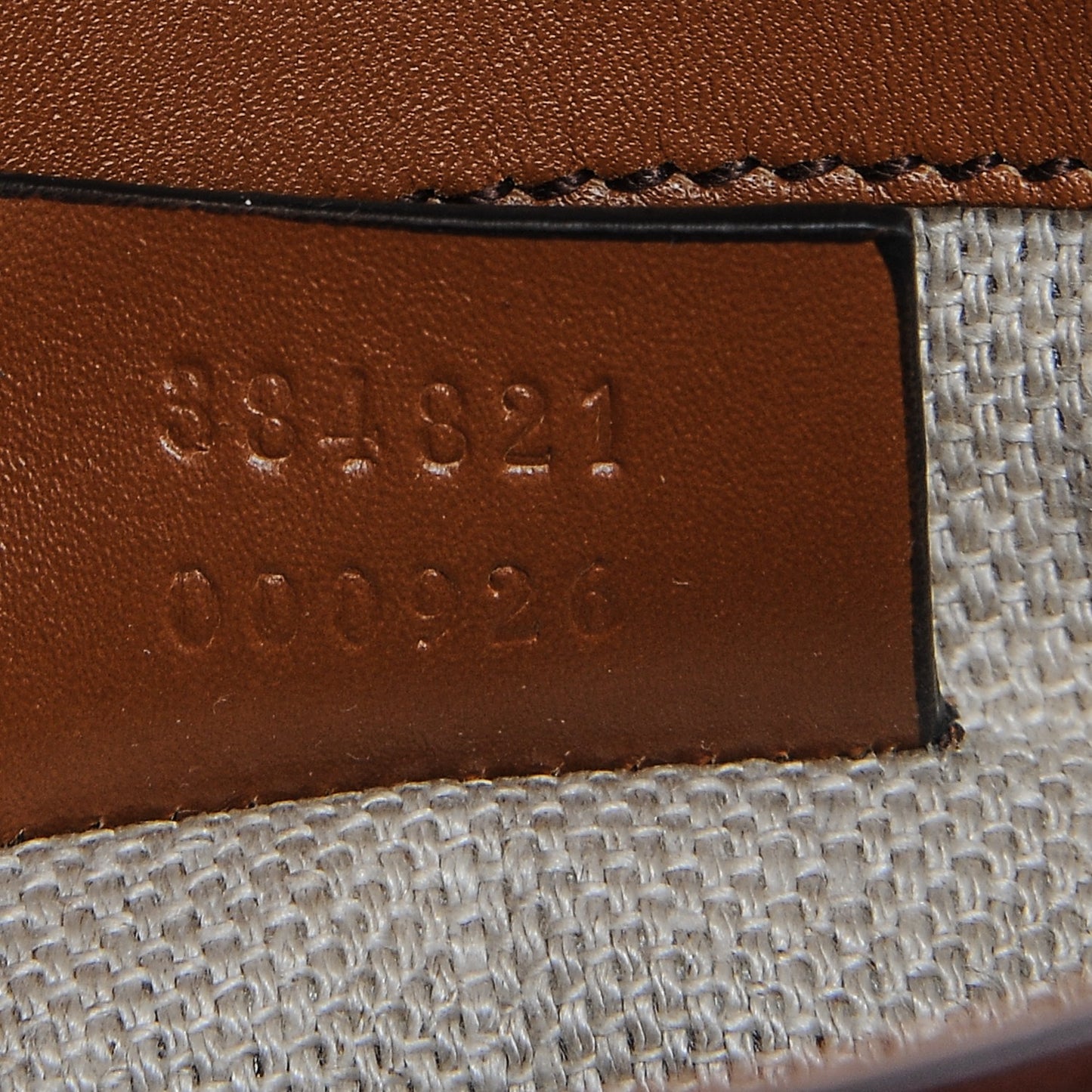 Monogram Small Lady Web Shoulder Bag Beige Cuir