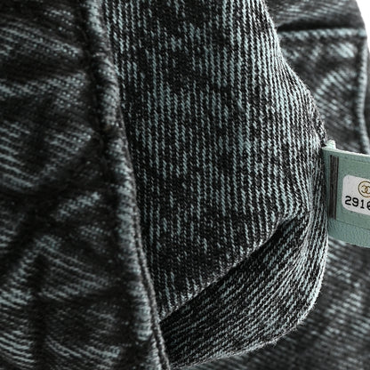 Chanel Denim Quilted Denimpression Flap Blue Black 7 of 10