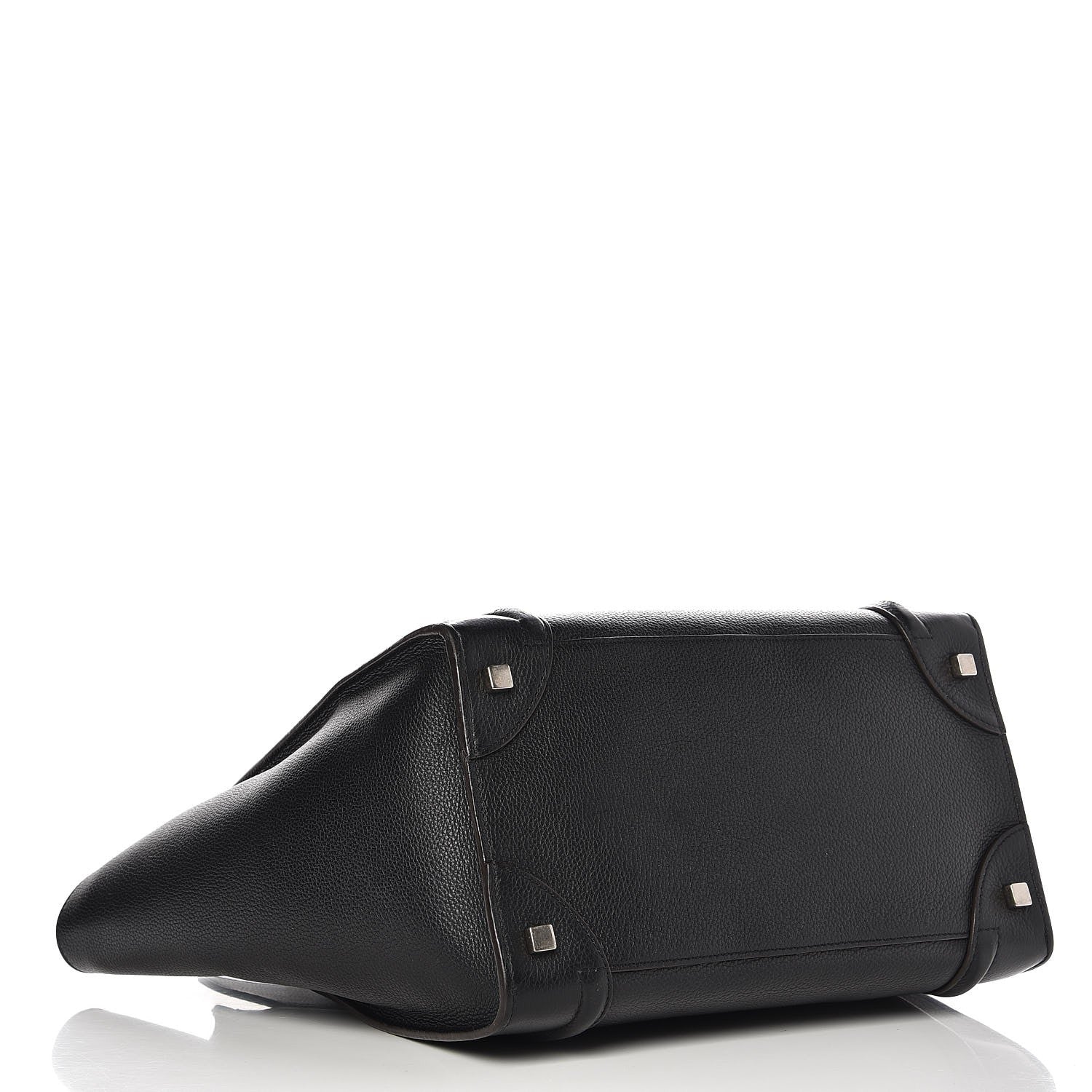 Celine Drummed Calfskin Mini Luggage Black 4 of 9