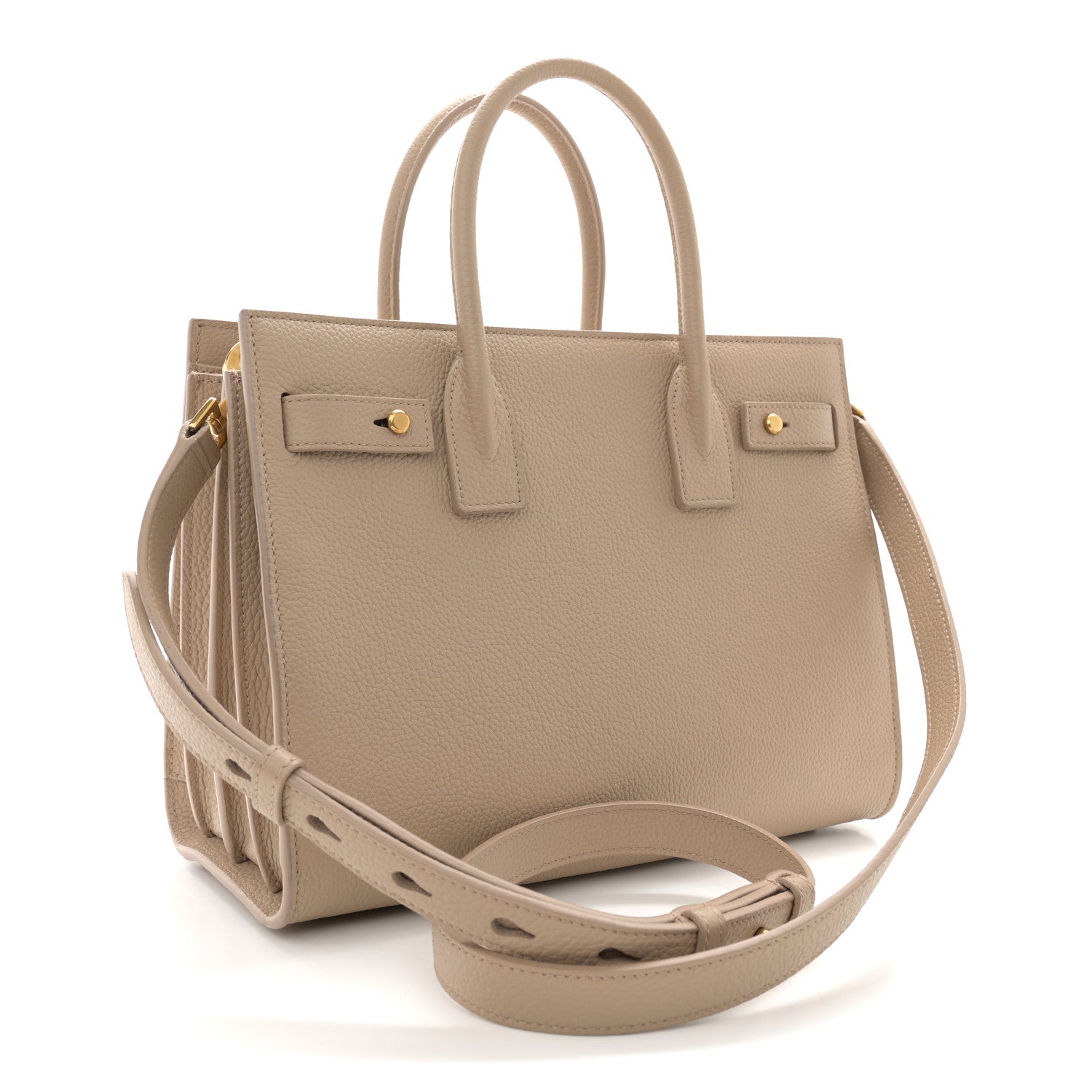 Saint Laurent Grained Calfskin Baby Sac De Jour Souple Sea Salt 3 of 12
