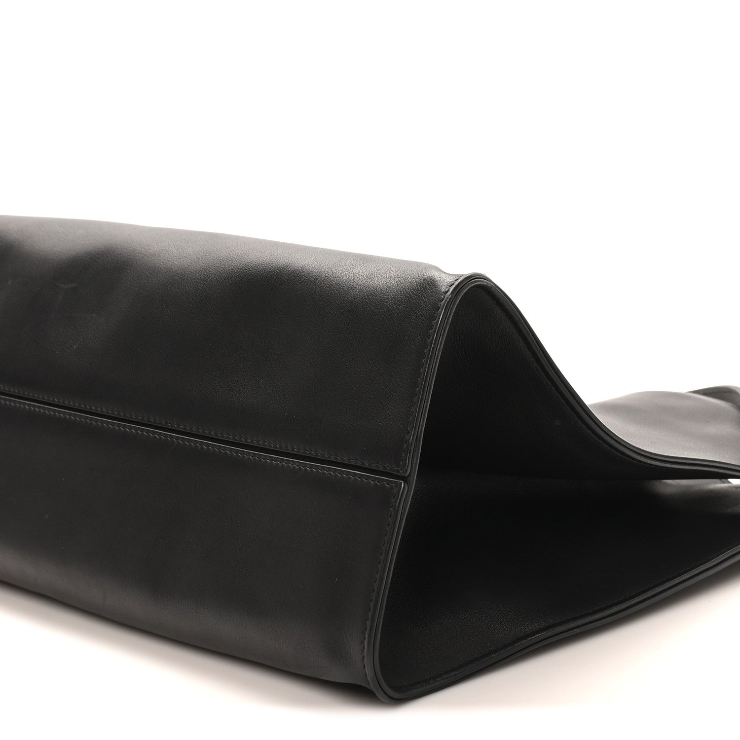 The Row Polished Saddle Calfskin Alexia Bag Black 10 of 10