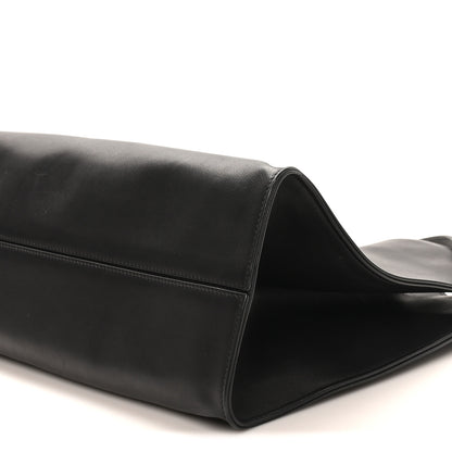 The Row Polished Saddle Calfskin Alexia Bag Black 10 of 10
